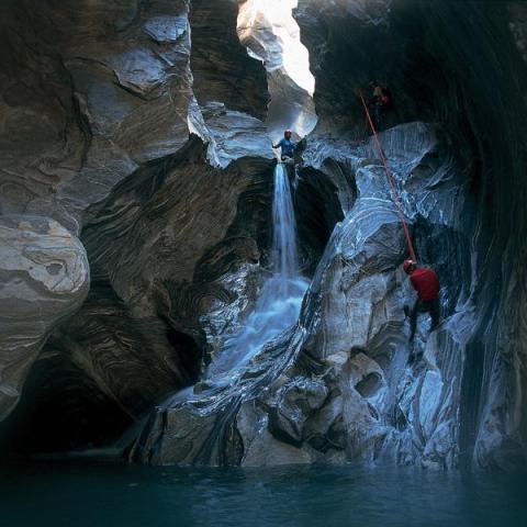 Canyoning in the Massaschlucht