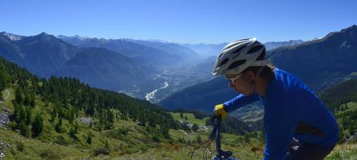 Biking in Leukerbad Switzerland