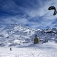 Snowkiting on the Simplon Pass